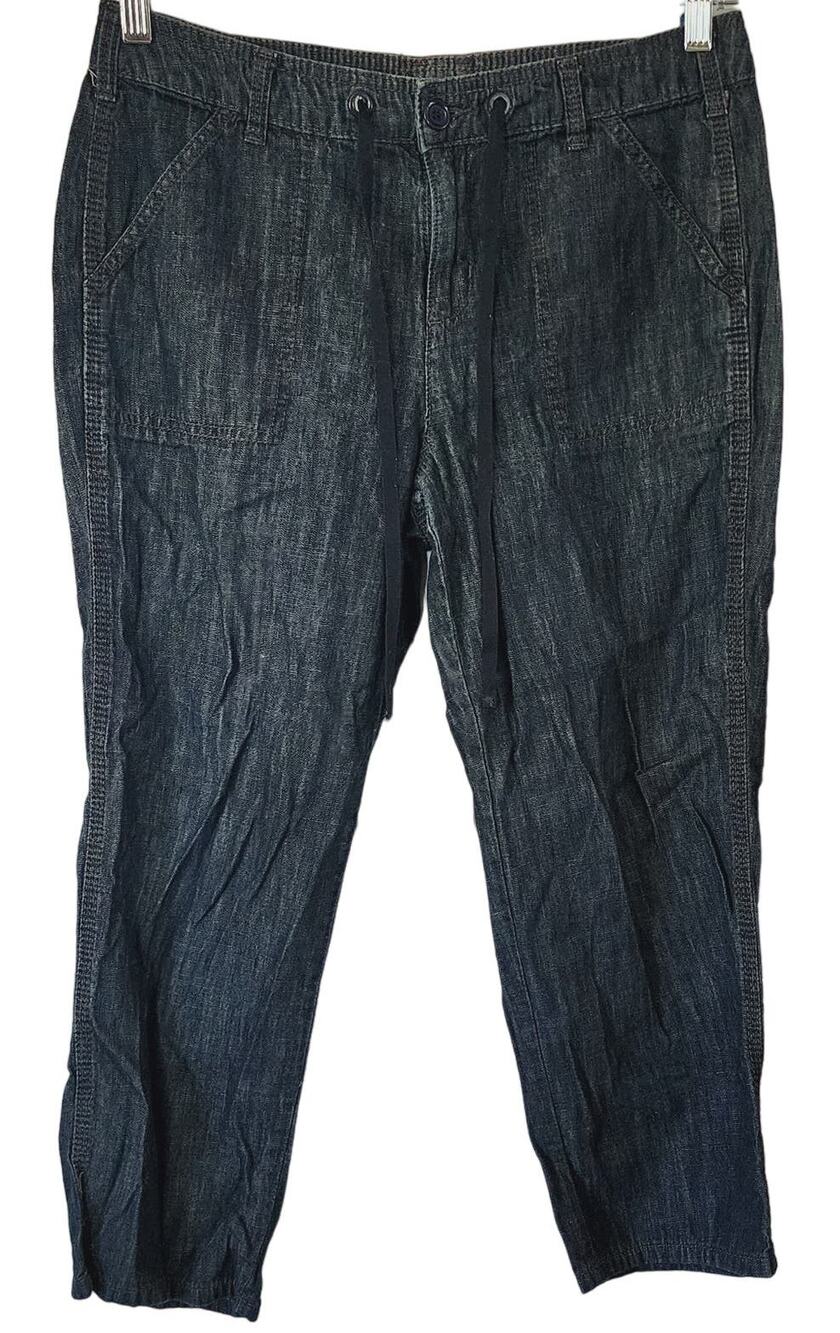 Jones New York Denim Style Capri Cropped Jeans Size 8